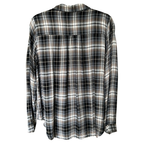 Mystree plaid blouse with terra cotta embroidery size Smalll - Picture 3 of 4